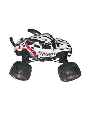 HOT WHEELS Dalmatian Monster Truck Toy - Black & White Kids Vehicle